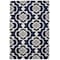 World Rug Gallery Cozy Moroccan Trellis Indoor Shag Area Rug 5'3'' x 7'3'' Navy 2525NAVY5X7 - alternate 3